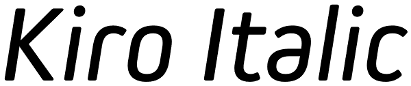 Kiro Italic Font