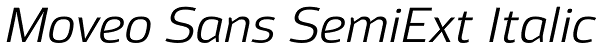 Moveo Sans SemiExt Italic Font