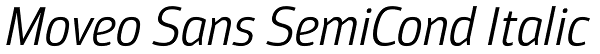 Moveo Sans SemiCond Italic Font