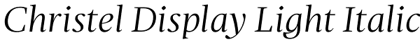 Christel Display Light Italic Font