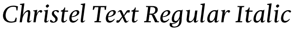 Christel Text Regular Italic Font