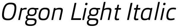 Orgon Light Italic Font