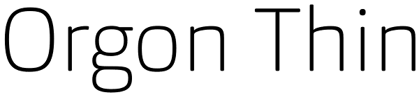 Orgon Thin Font