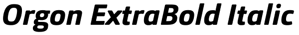 Orgon ExtraBold Italic Font