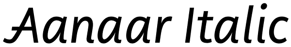 Aanaar Italic Font