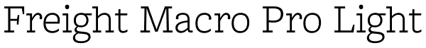 Freight Macro Pro Light Font
