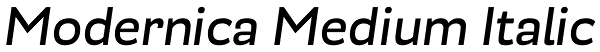 Modernica Medium Italic Font