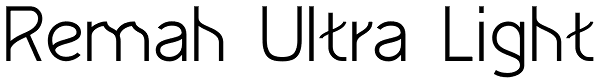 Remah Ultra Light Font