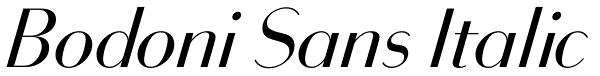 Bodoni Sans Italic Font