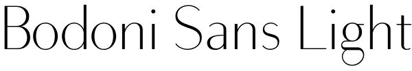 Bodoni Sans Light Font