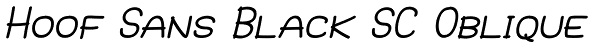 Hoof Sans Black SC Oblique Font