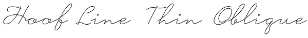 Hoof Line Thin Oblique Font