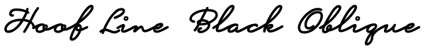 Hoof Line Black Oblique Font