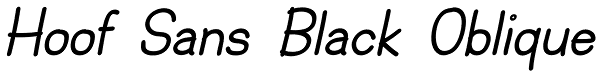 Hoof Sans Black Oblique Font