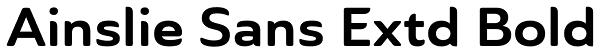 Ainslie Sans Extd Bold Font