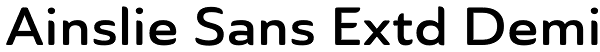 Ainslie Sans Extd Demi Font