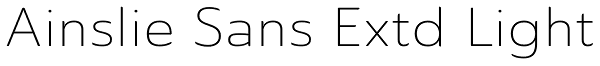 Ainslie Sans Extd Light Font