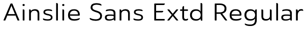 Ainslie Sans Extd Regular Font