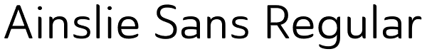 Ainslie Sans Regular Font