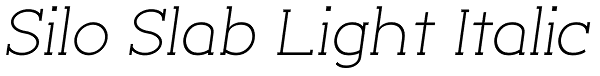 Silo Slab Light Italic Font