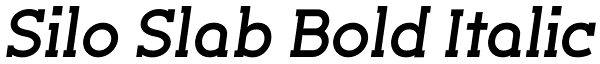 Silo Slab Bold Italic Font