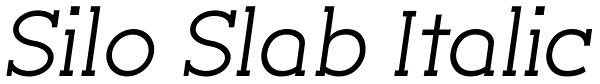 Silo Slab Italic Font