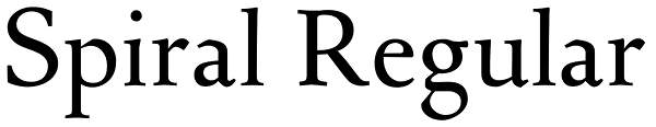 Spiral Regular Font