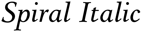 Spiral Italic Font