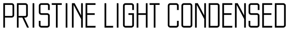 Pristine Light Condensed Font