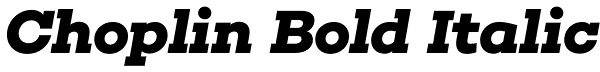 Choplin Bold Italic Font