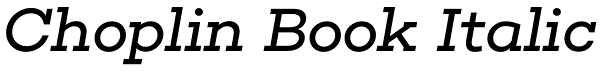 Choplin Book Italic Font