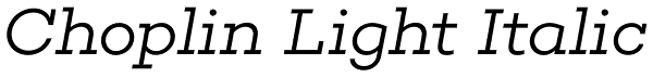 Choplin Light Italic Font