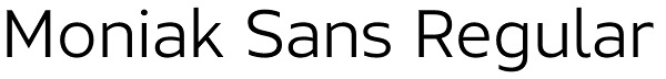 Moniak Sans Regular Font