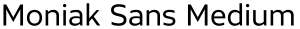Moniak Sans Medium Font