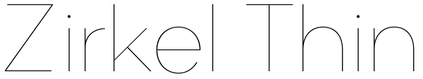 Zirkel Thin Font