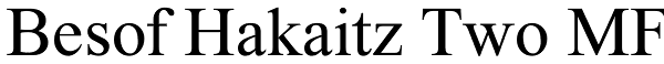 Besof Hakaitz Two MF Font