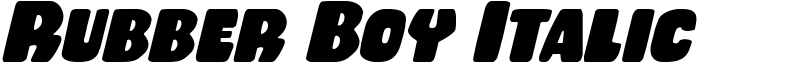 Rubber Boy Italic Font