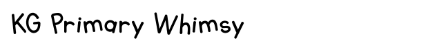 KG Primary Whimsy Font