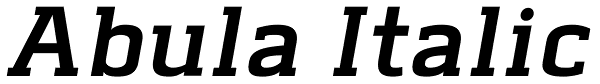 Abula Italic Font