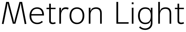 Metron Light Font