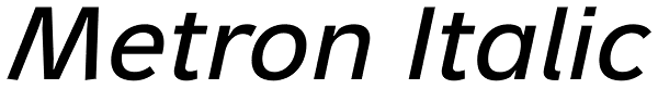 Metron Italic Font