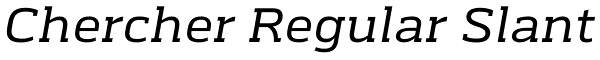 Chercher Regular Slant Font