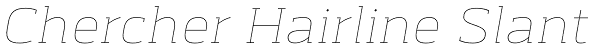 Chercher Hairline Slant Font