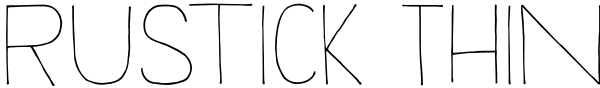 Rustick Thin Font