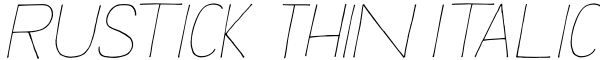 Rustick Thin Italic Font