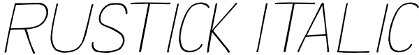 Rustick Italic Font