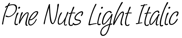 Pine Nuts Light Italic Font