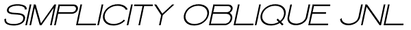 Simplicity Oblique JNL Font