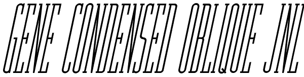 Gene Condensed Oblique JNL Font