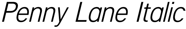 Penny Lane Italic Font